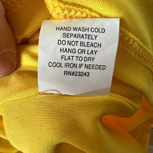 NY & Co. Women's Organza-Sleeve Sheath Dress in Yellow Magic Crepe Size Small - Picture 10 of 10